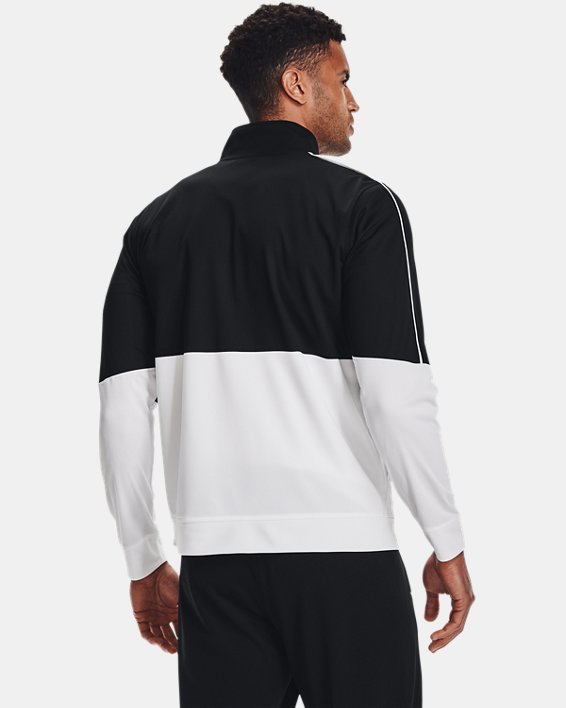 Men's UA Pique Track Jacket, Black, pdpMainDesktop image number 1
